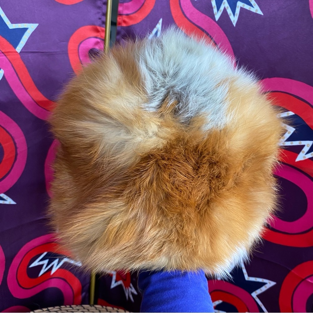 Vintage Irving Red Fox Fur Hat Genuine Real Tailored Montreal Canada Mod Lined